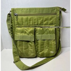 Lug Green Insulated Purse Handbag Tote Travel Quilted Crossbody Strap Green
